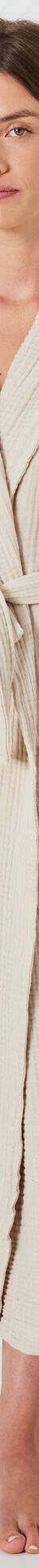 Peignoir uni en triple gaze de coton  (sable) Peignoir uni en triple gaze de coton  (sable)